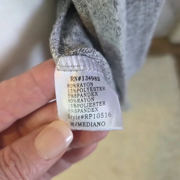 NWT Chic Heather Gray Open Front Cardigan - Picture 4 of 5